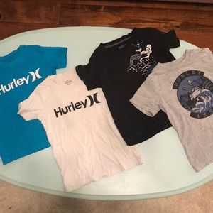 4 Hurley short sleeve t shirts